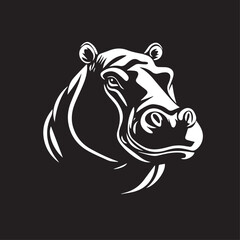 hippo in cartoon, doodle style . Image for t-shirt, web, mobile apps and ui. Isolated 2d vector illustration in logo, icon, sketch style, Eps 10, black and white. AI Generative