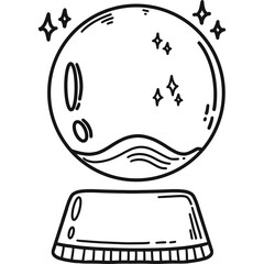 magic ball model outline cartoon