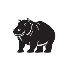 Fototapeta premium hippo in cartoon, doodle style . Image for t-shirt, web, mobile apps and ui. Isolated 2d vector illustration in logo, icon, sketch style, Eps 10, black and white. AI Generative