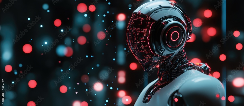 Aufkleber 3d rendering the potential of artificial intelligence is achievable
