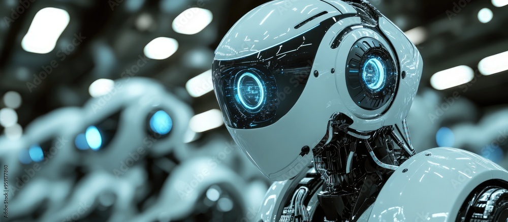Poster 3d rendering of a robotic search system