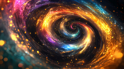 Light and particles in a rainbow vortex