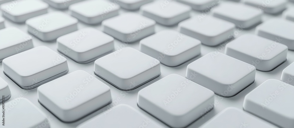 Poster ai keyboard buttons isolated on a clean background