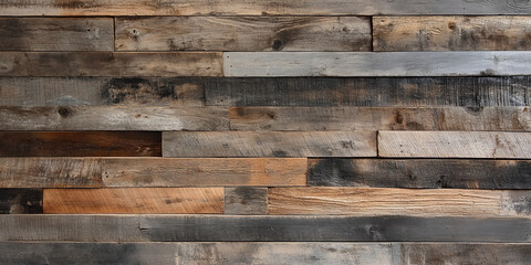 Reclaimed wooden backdrop featuring rough, uneven planks in various shades of dark brown and gray. The wood shows signs of age with deep grain, knots, and cracks, adding an industrial, vintage feel to