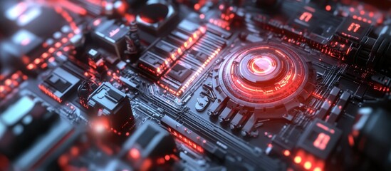 Obraz premium AI generated imagery concept with a focus on robotics 3D rendering showcasing the intersection of technology and creativity