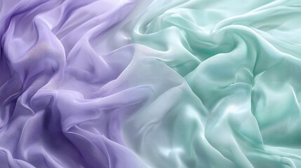 Obraz premium Abstract Purple and Mint Green Fabric Background.