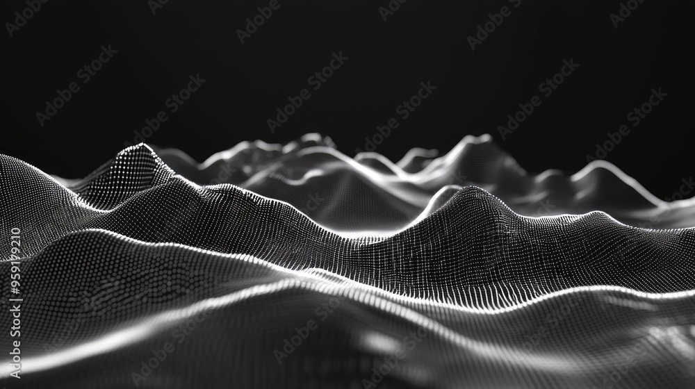 Poster abstract 3d wireframe background rendering