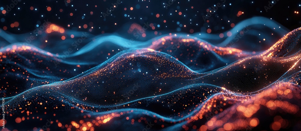 Aufkleber technology network background featuring space for text