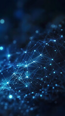 Obraz premium Technological network connected by light