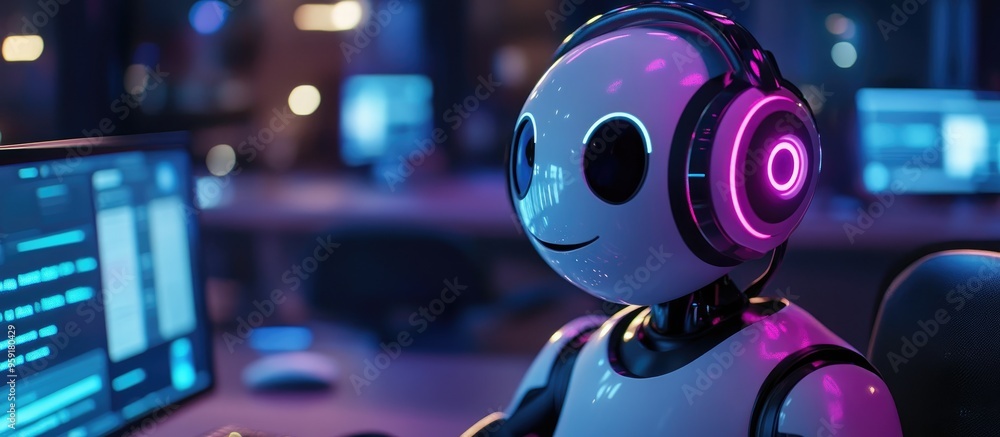 Aufkleber a chatbot acts as a virtual assistant offering users rapid and effective support and information via