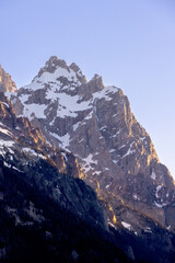 Teton Peaks Last Sunset Light