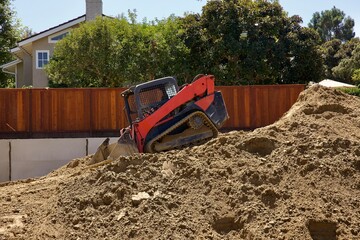 excavator on the construction site