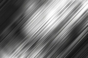 Fototapeta premium Abstract Black and White Diagonal Lines, Metallic Gradient Background