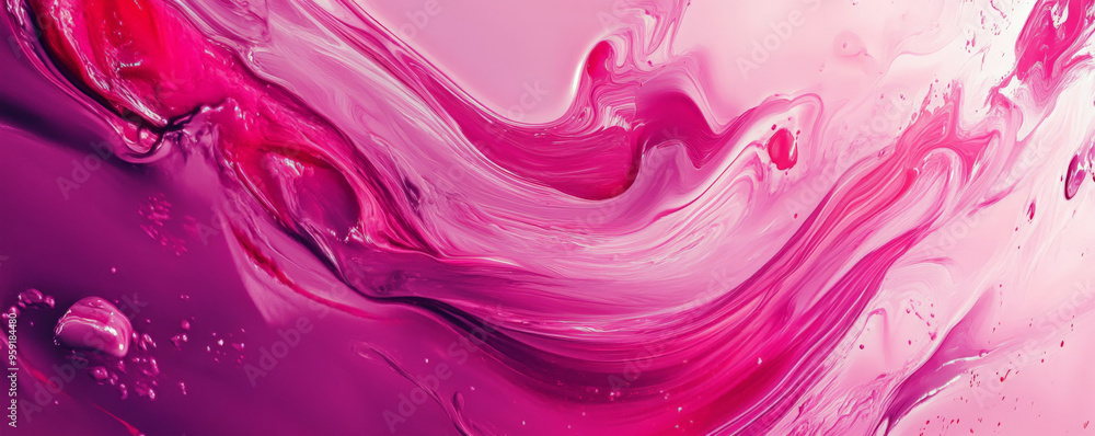 Poster a vibrant magenta tones background featuring energetic splashes and smooth gradients. the design has