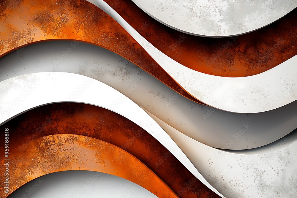 Poster Modern design with 3D-rendered curved lines abstract background