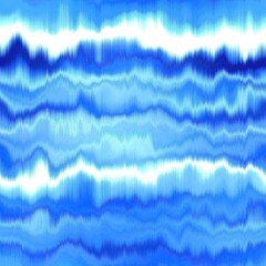 Modern summer striped blur wash seamless pattern background for trendy beach wear and coastal living designs. Repeatable alcohol ink bleed effect in blue white indigo colors