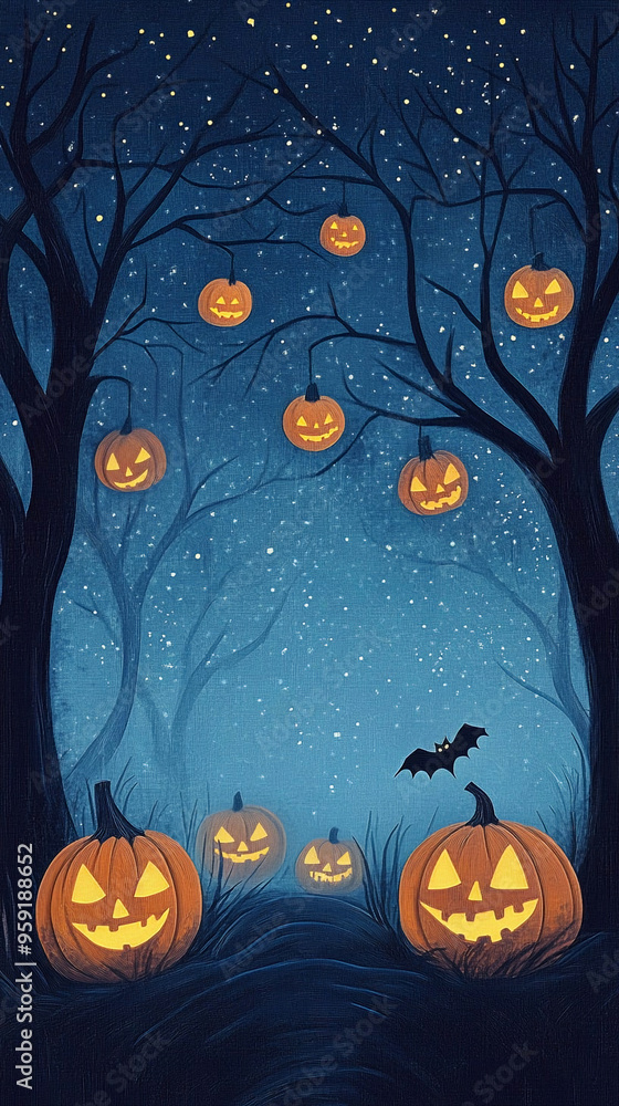 Wall mural halloween festive illustration