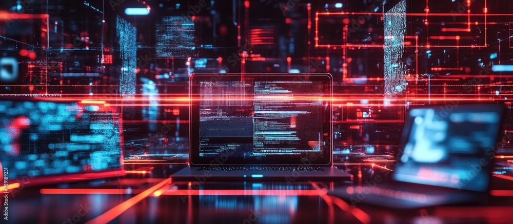 Poster high definition display of a computer alongside a laptop tablet and smartphone