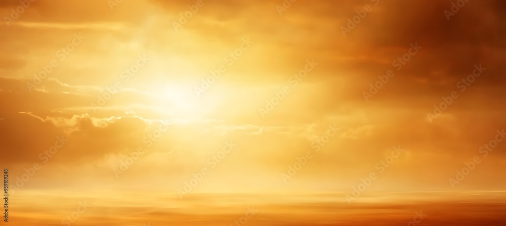 Poster a warm, sunset gradient background with a lower third text space