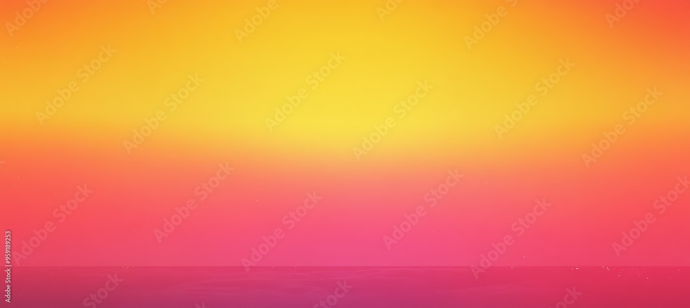 Poster a warm, sunset gradient background with a lower third text space