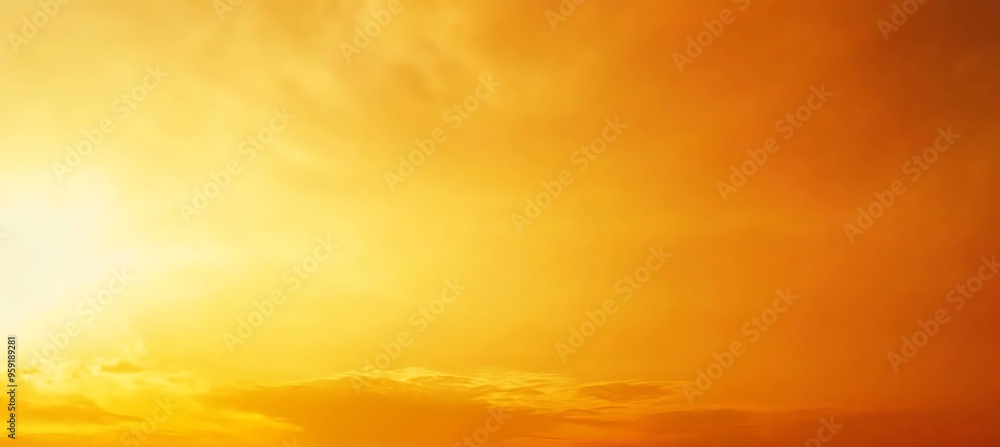 Poster a warm, sunset gradient background with a lower third text space
