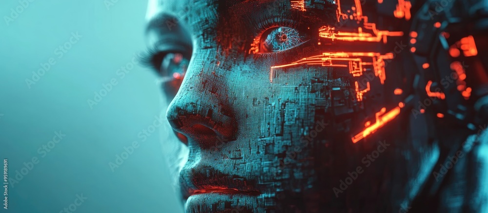 Poster cyborg facial representation with deep neural network concepts in the context of cybersecurity