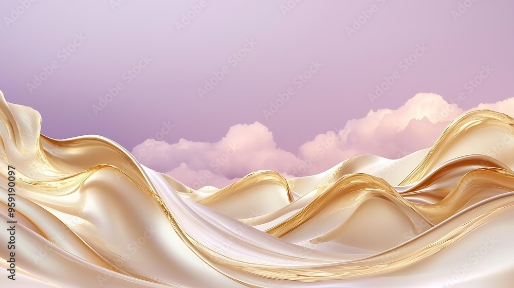 Poster background with golden pattern