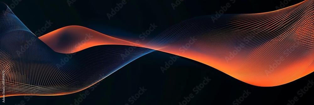 Poster abstract background with wave pattern