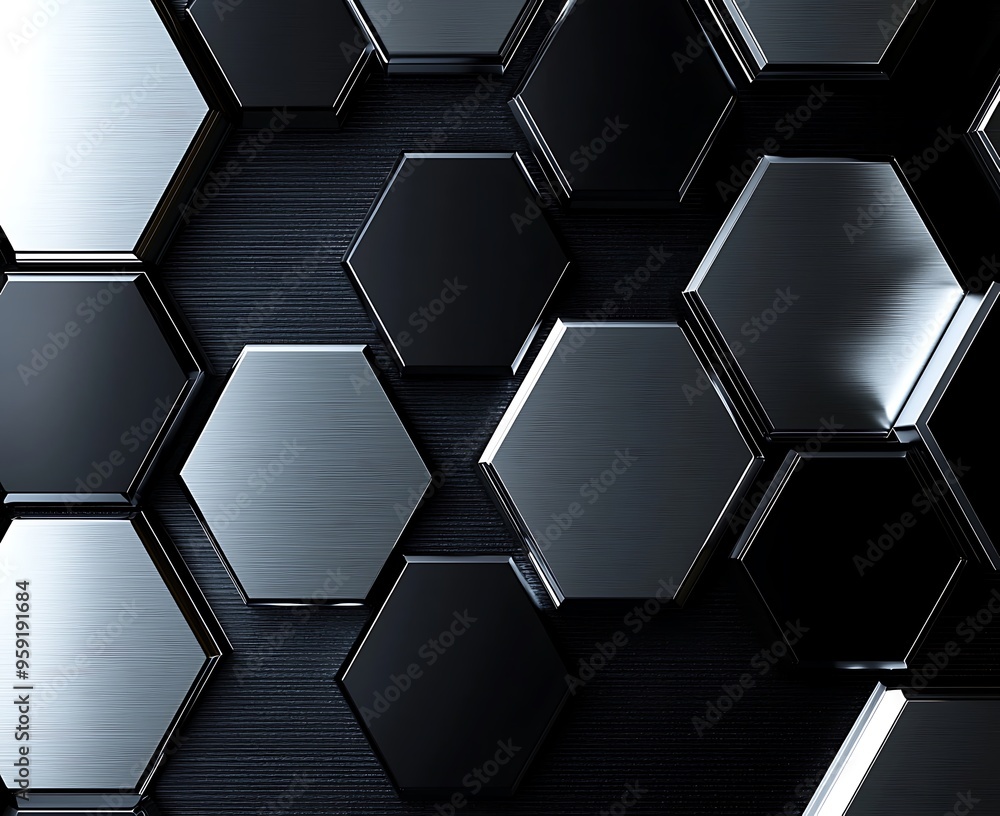 Poster abstract 3d background with hexagons