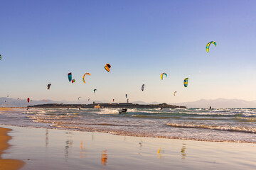 Sunset Kitesurfing Paradise in Tarifa: A Coastal Adventure Playground
