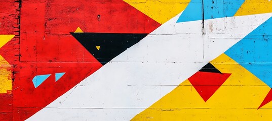 Naklejka premium A vibrant, urban street art background with a clear white area for text 