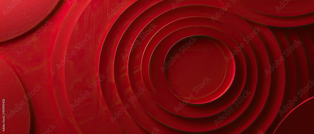 Poster abstract red curving shapes create a textured background
