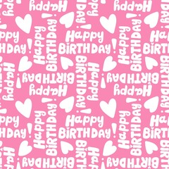 Birthday seamless pattern for wrapping paper and fabrics and linens