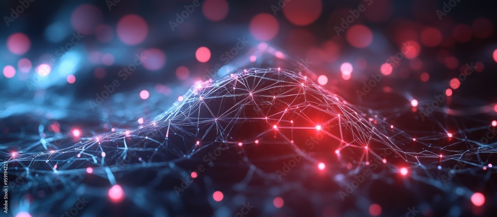 Poster abstract representation of artificial intelligence technological web backdrop virtual concept visual