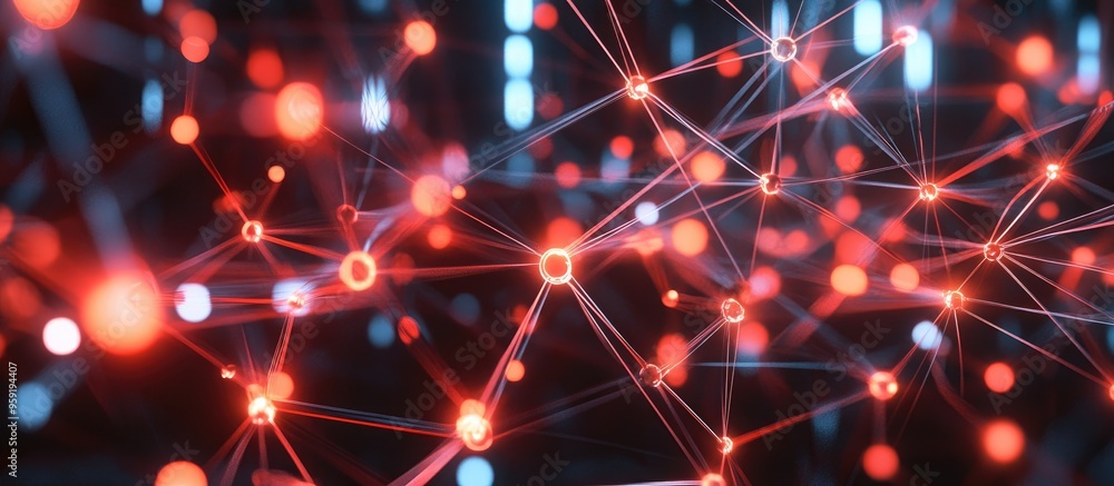 Poster abstract background illustrating the concept of a communication network