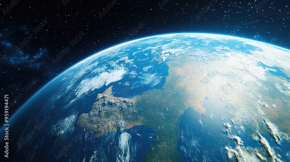 Poster 3d rendering of planet earth showcasing various features of the globe elements of this image are bas