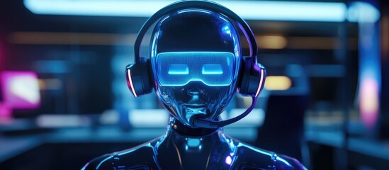 Futuristic AI powered telephone receptionist and customer service representative