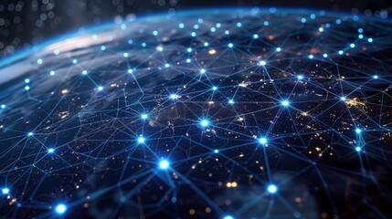 Global Network Connection Abstract Background