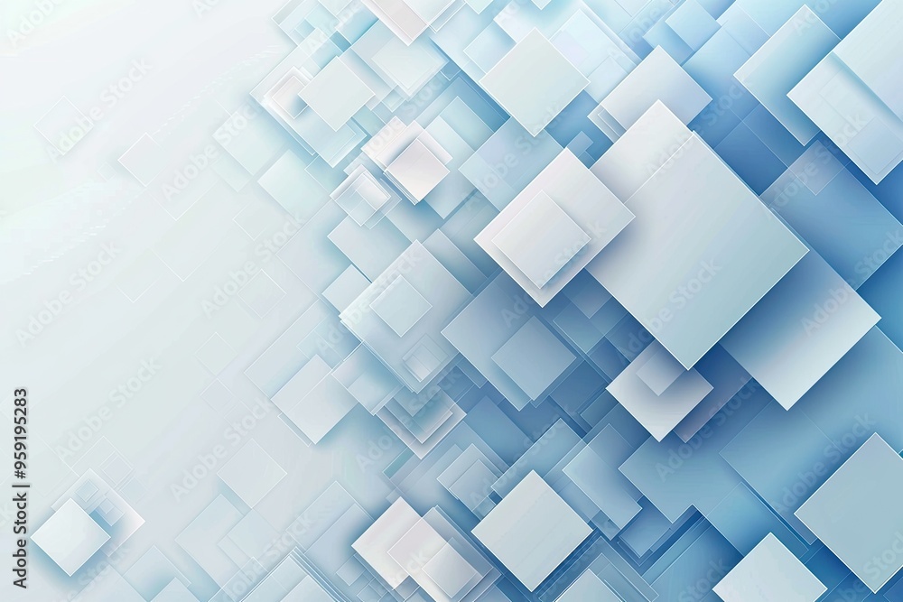 Aufkleber abstract geometric background with overlapping squares in cool tones