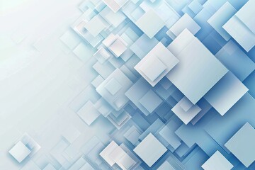 Fototapeta premium Abstract Geometric Background with Overlapping Squares in Cool Tones