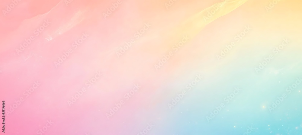 Poster a soft, pastel gradient background with a smooth transition from blue to pink and text space