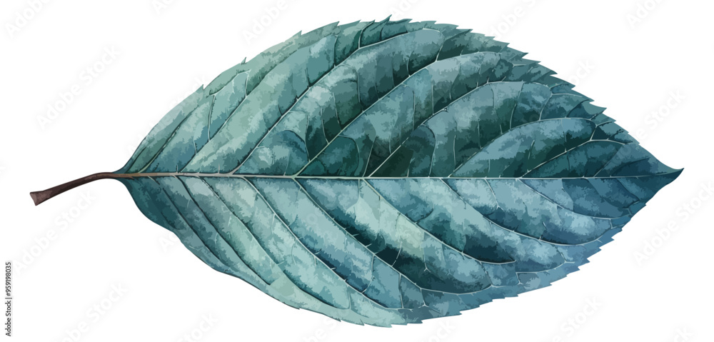 Poster a linear vector of a leaf.