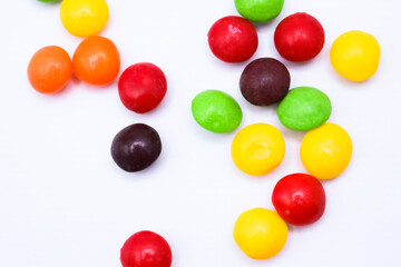 jelly beans isolated on white