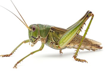 Detailing the serricauda saw-tailed bush cricket in a natural setting during daylight