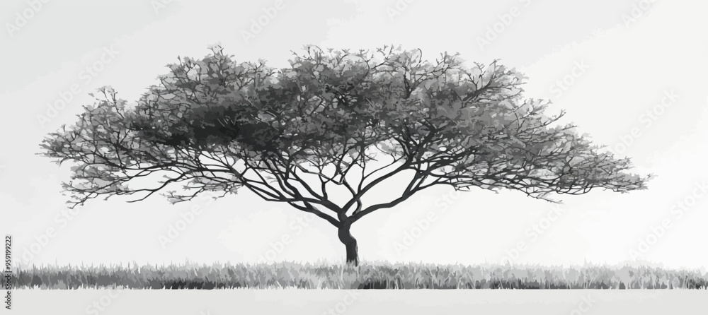 Poster a linear vector of a tree.