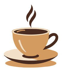 Obraz premium A minimalist vector of a coffee shop logo.