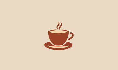 Obraz premium A minimalist vector of a coffee shop logo.