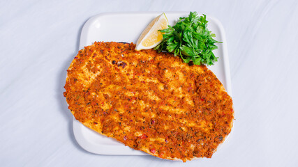 Turkish pizza - Lahmacun