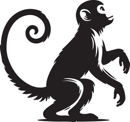 Monkey logo icon vector art illustration 