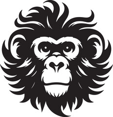 Monkey logo icon vector art illustration 